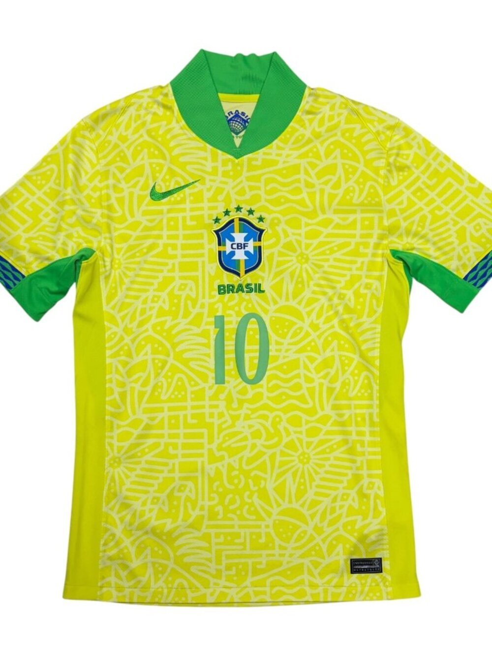NIKE BRAZIL Soccer Jersey RODRYGO Brasil Yellow Football Kit Shirt Mens Small
